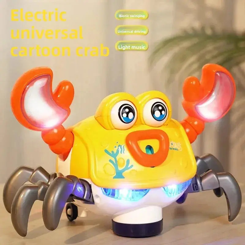 Electric Crawling Toy Crab Eye Blinking Cartoon Animal Simulation with Colorful Music Lights Cross-Border New Arrival Plush Toys Trikidsworld