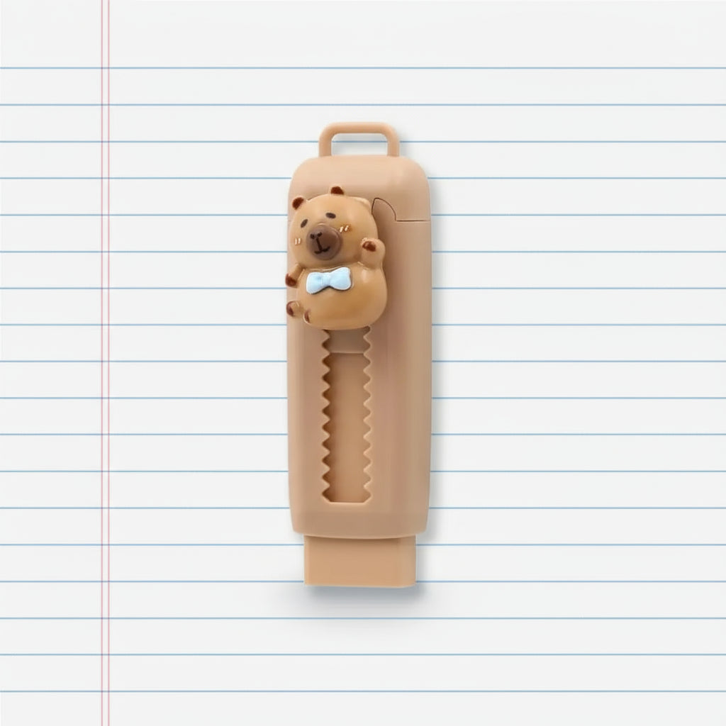 1/4pcs Capybara Erasers Set Cartoon Design 4B Eraser Retractable for Drawing Exams Kids Students Back to School Stationery A3013 Trikidsworld