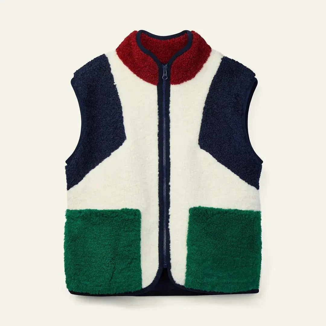 Children's Jacket 2025 Winter New Fashionable Thickened Warm Splicing Boys' Jacket Pure Cotton Plush Versatile Children's Vest Trikidsworld