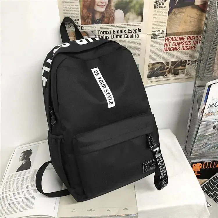 Fashion trend backpack backpack for men and women junior high school high school student bag large capacity korean version of th Trikidsworld