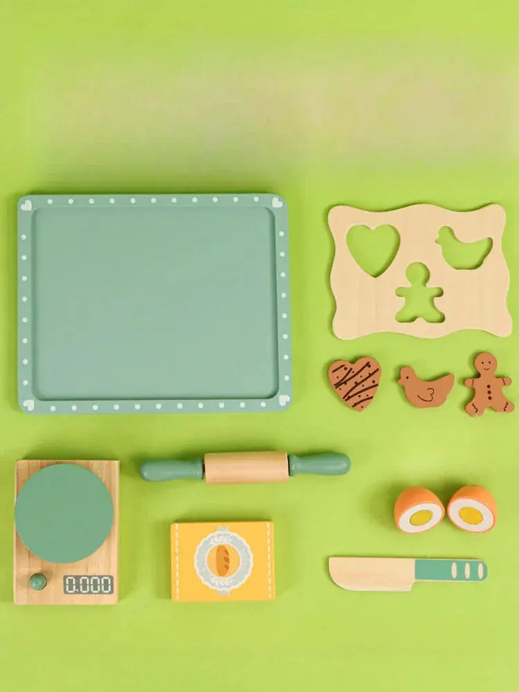 Children's Wooden Tea Set Playset – Pretend Kitchen Toy Trikidsworld
