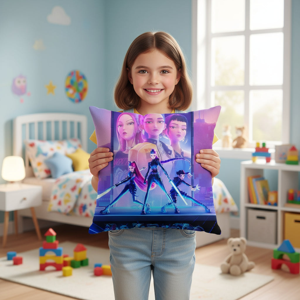 45CM Polyeste Pillowcase K Pop Demon Hunters Girls Boys Cartoon Pillowslip Printing Home Bedroom Decoration Kids Birthday Gifts Trikidsworld