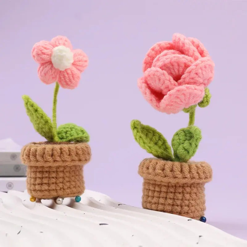 KRABALL 6pcs Crochet Flower Kit – Beginner Set with Yarn, Needles, and Video Tutorial Trikidsworld