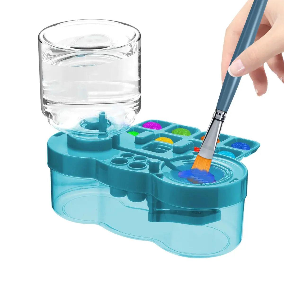 New Paint Brush Cleaner With Drain Button Automatic Water Circulation Paint Brush Cleaning Machine Cleaning Bucket Art Tools Trikidsworld