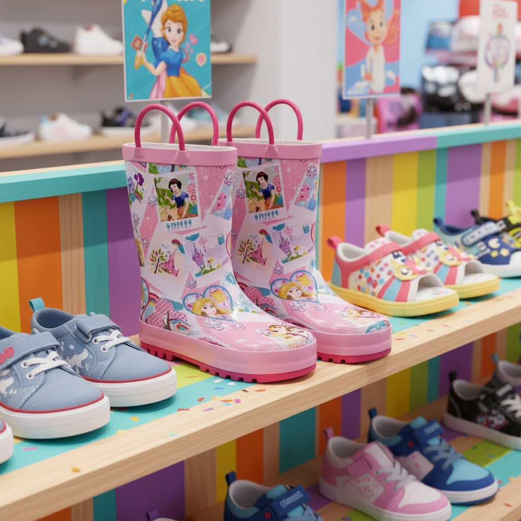 New Disney cartoon kids princess Rain Boots Student Rain Boots Children's Fashion Non-Slip Short shoes Trikidsworld