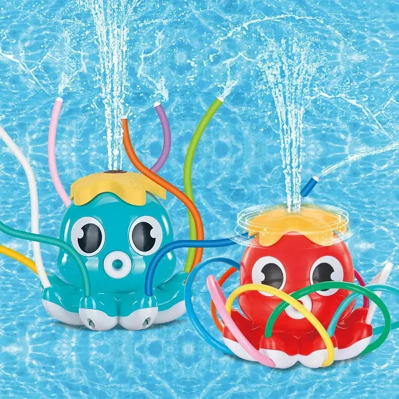 Sprinkler Rotating Spray Outdoor Games for Kids Garden Octopus Summer Water Toy Backyard Yard Cartoon Splash Baby Bath Toys Gift Trikidsworld