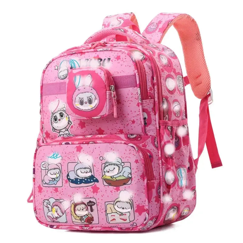 MINISO Cartoon Backpack for 12labu Boys and Girls Student Schoolbag Children Schoolbag Large Capacity Backpack Trikidsworld