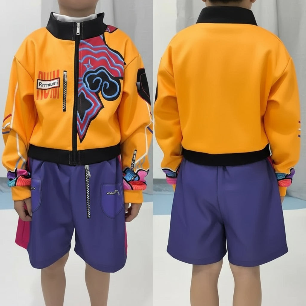 K-Pop Rumi Zoey Mira Demon Hunters Cosplay Costume for Girl Halloween Stage 3D Printed Pattern Role Play Clothes Trikidsworld