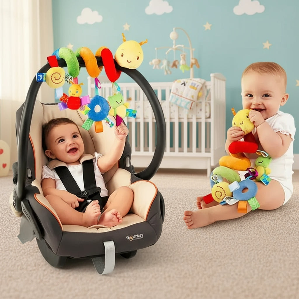 Cute Activity Musical Spiral Crib Stroller Car Seat Travel Hanging Toys Baby Boys Girls Rattles Toy Trikidsworld