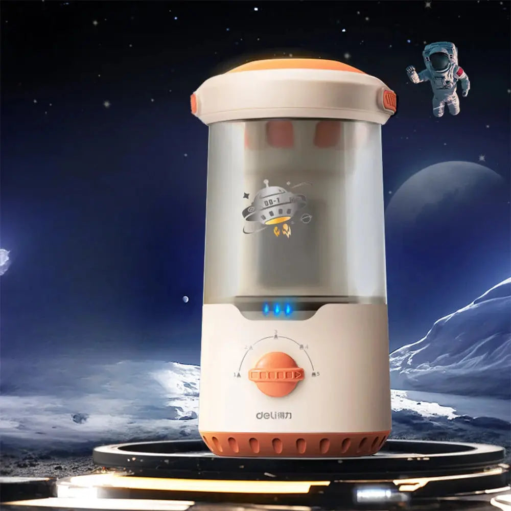 Deli Space Theme Full Automatic Electric Pencil Sharpeners Type-C Fast ChargingDispenser Gift for Children Back to School Trikidsworld