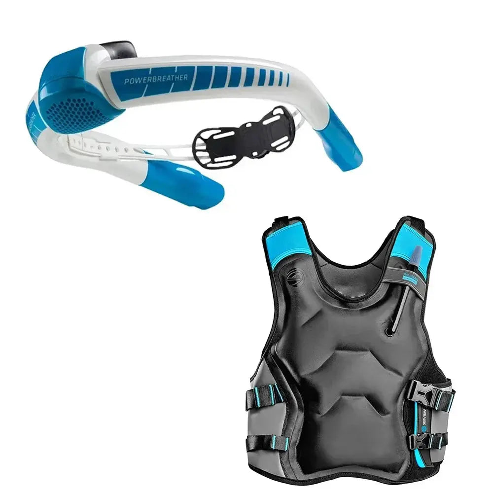 power breath Palawan Inflatable Vest Jacket Adults. Scuba Diving Snorkeling Dry Snorkel Two-way breathing Swimming Trikidsworld