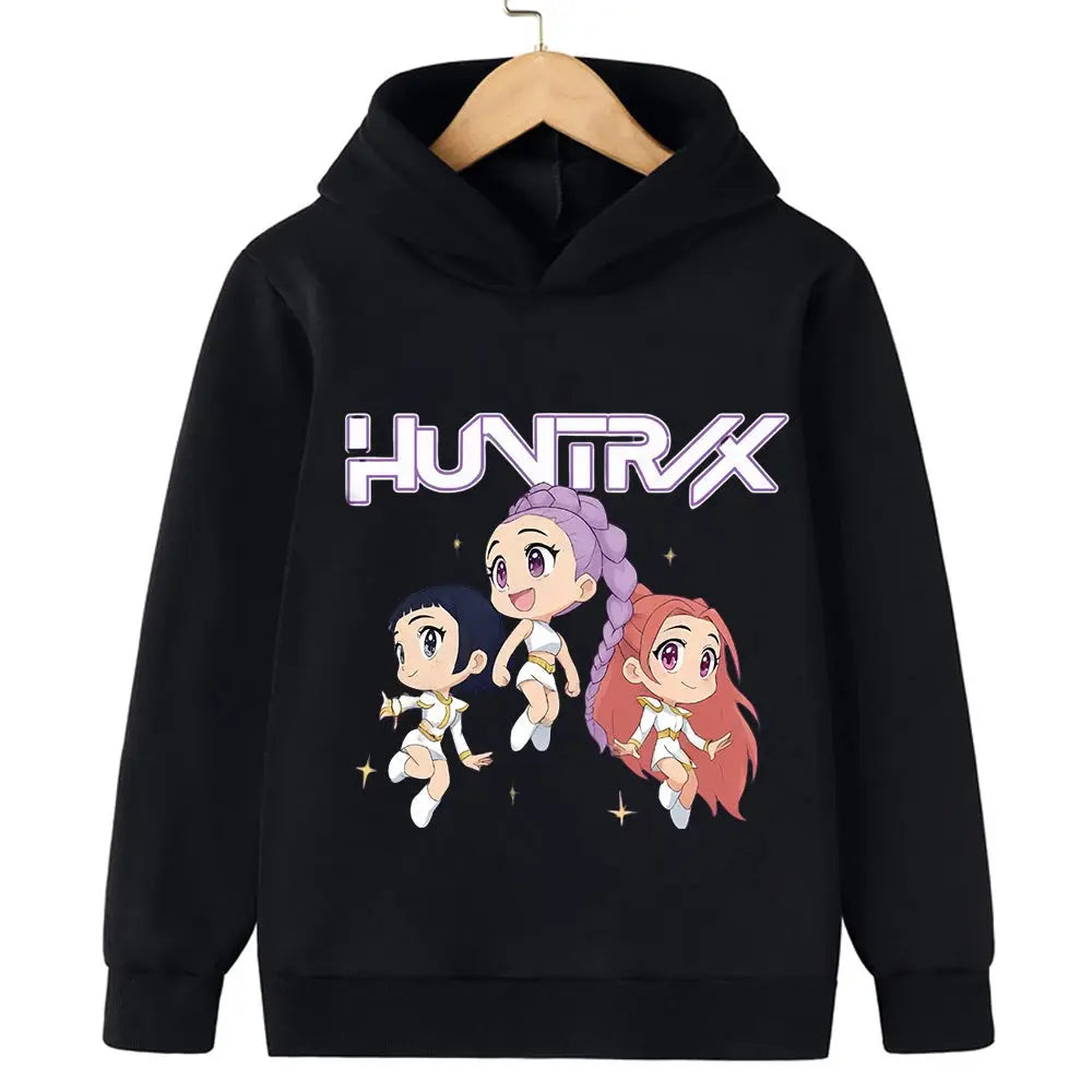 KPop Demon Hunter Rumi Derpy Cartoon Girls Boy Hooded Sweatshirt Warm Children's Wave Fashion Casual Tops Casual Girls Clothing Trikidsworld