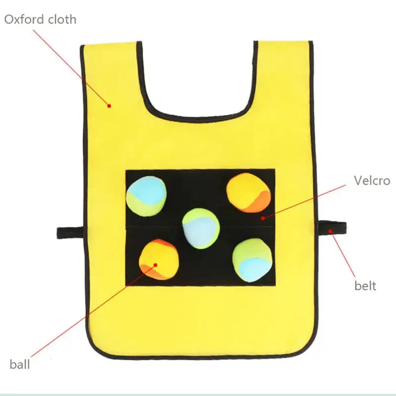 Outdoor Sport Game Props Vest Sticky Jersey Vest Game Vest Waistcoat With Sticky Ball Throwing Toys For Children Kids Sports Toy Trikidsworld