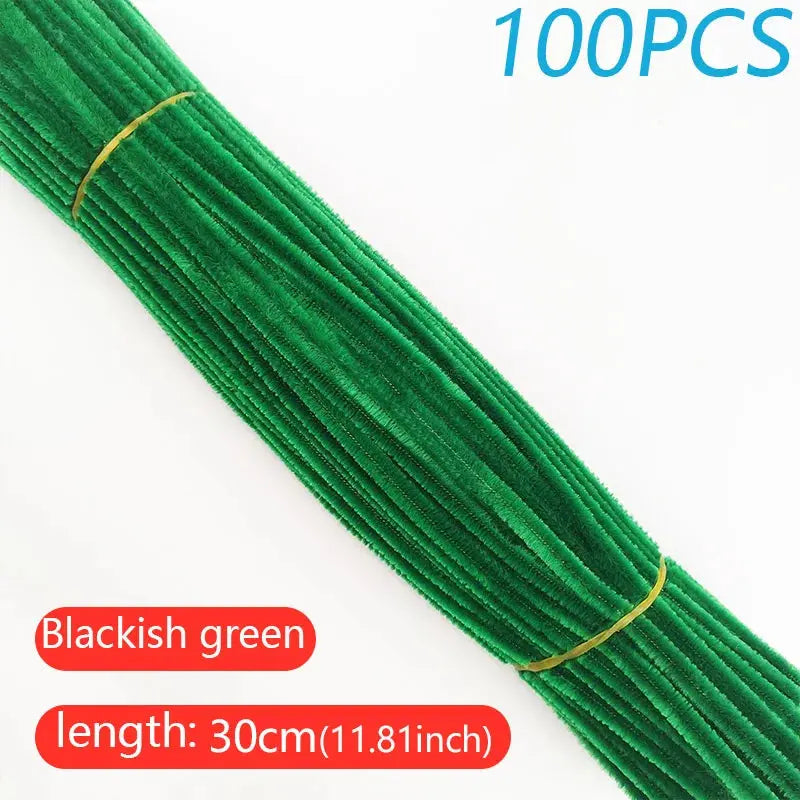 100PCS Colorful Twisted Rod DIY Handcraft Bar Wire Imaginative Wool Root Fluffy Bar Iron Wire Sticks Art Kids Educational Toys Trikidsworld