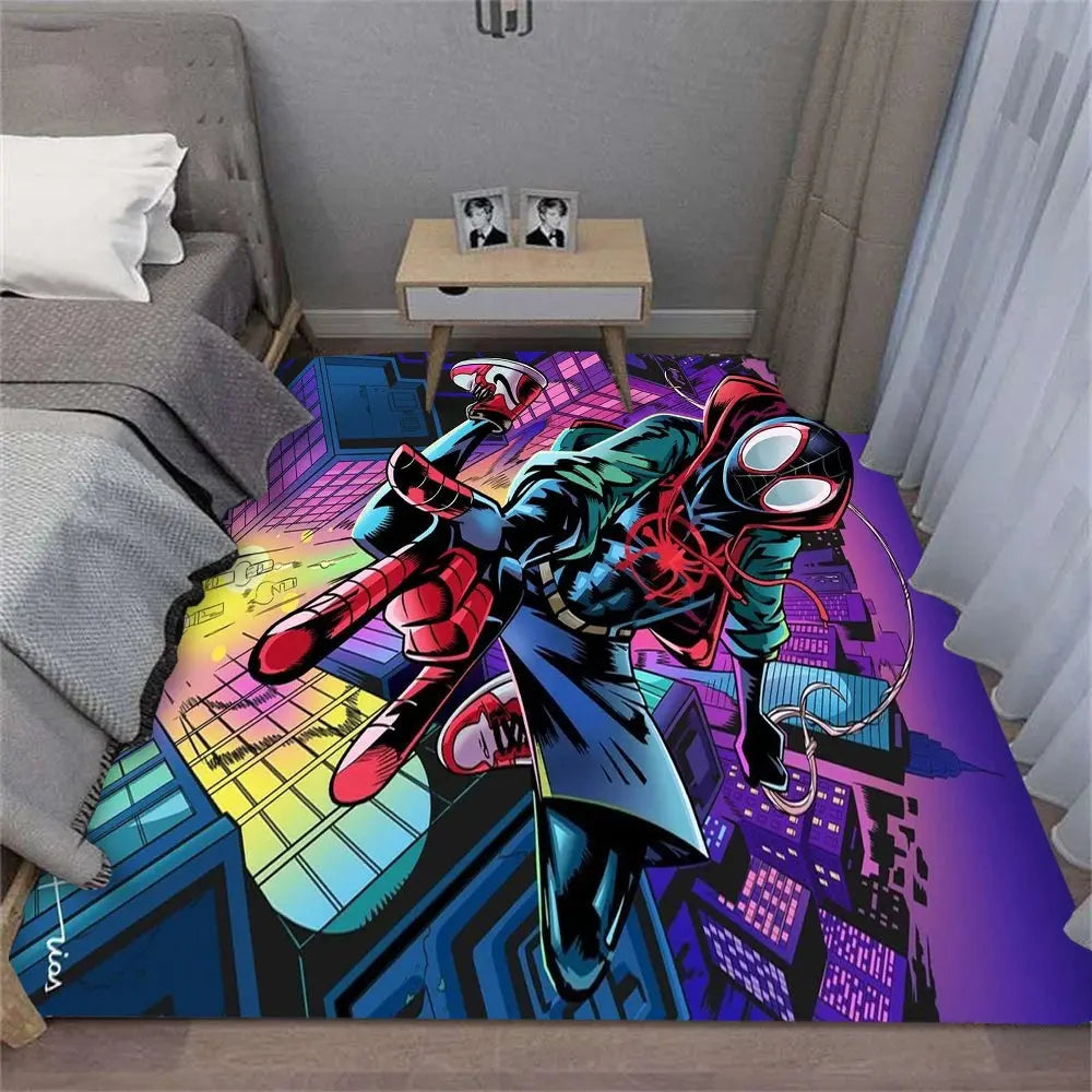 MINISO Disney Marvel Spider Man Carpet for Living Room Bedroom Kid's Home Area Rug Non-slip Washroom Floor Retro Mat Decoration Trikidsworld