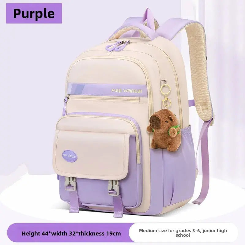 Kids School Backpack With Cartoon Pendant For Kids Teenager Kawaii Schoolbag Girls Children Orthopedics Waterproof Backpacks Trikidsworld