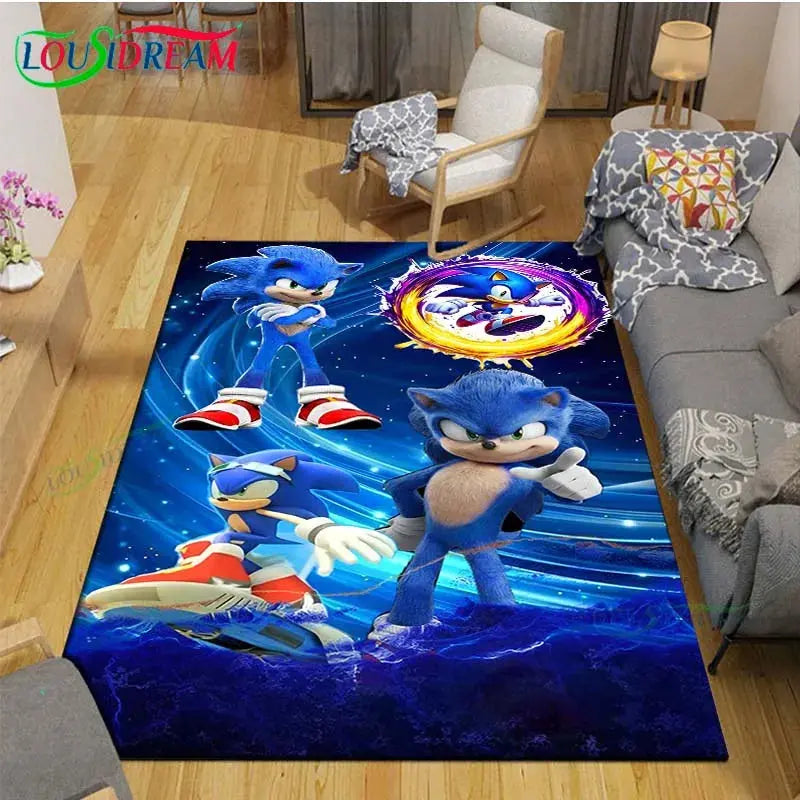 Anime Characters S-Sonics Carpet for Living Room Home Sofa Decoration,Children Game Large Decor Floor Mat Yoga Mat Large Carpet Trikidsworld