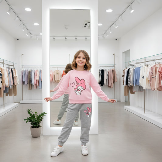 Autumn Baby Girl Clothes Set Children Sanrio My Melody Cartoon Print Sweatshirt and Pants 2 Pieces Suit Kid Long Sleeved Suit Trikidsworld