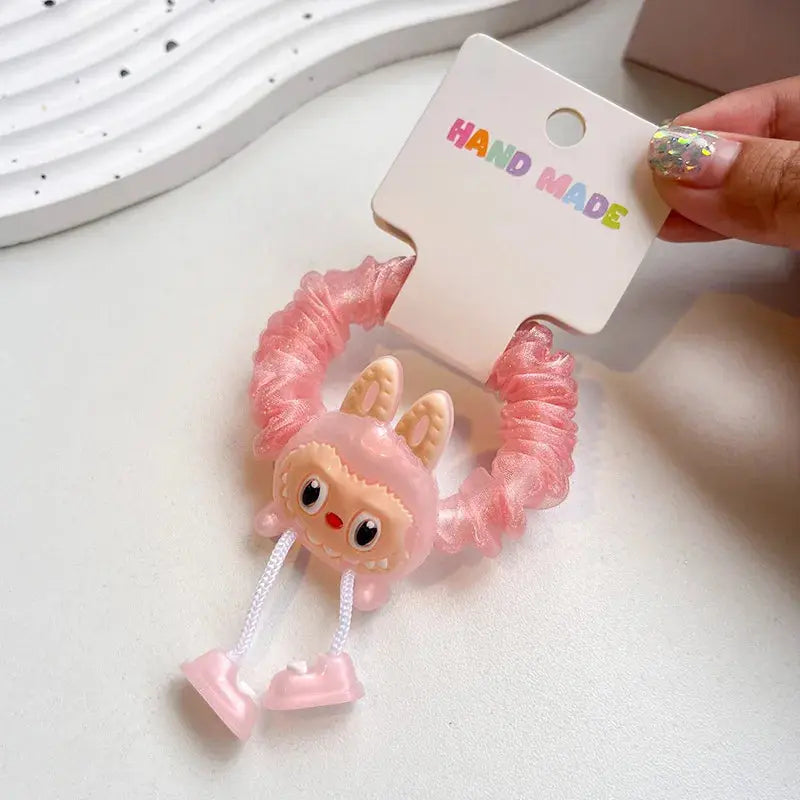 3PCS New Animation Rabub Hair Rope Kawaii High Elastic Hair Band Sweet Girl Headgear Children's Gift Trikidsworld