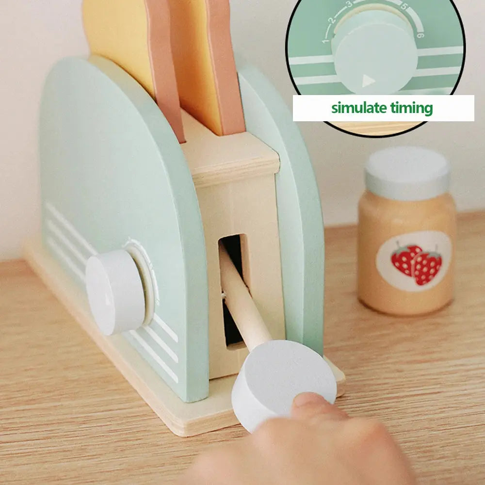 Wooden Toaster Toy for Kids – Pretend Play Breakfast Set Trikidsworld