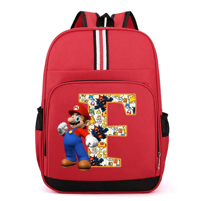 Super Mario Kids Backpack – Cartoon A-Z Schoolbag for Boys Trikidsworld