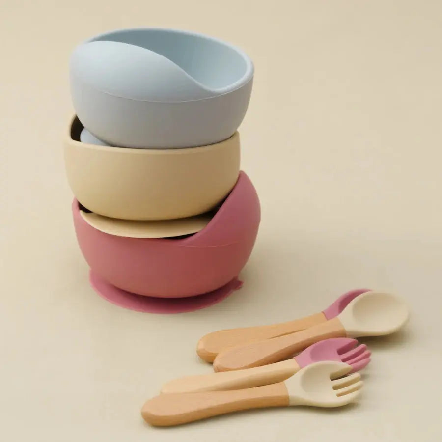 Tiny Bites Trio: Suction Feeding Set for Little Ones Trikidsworld