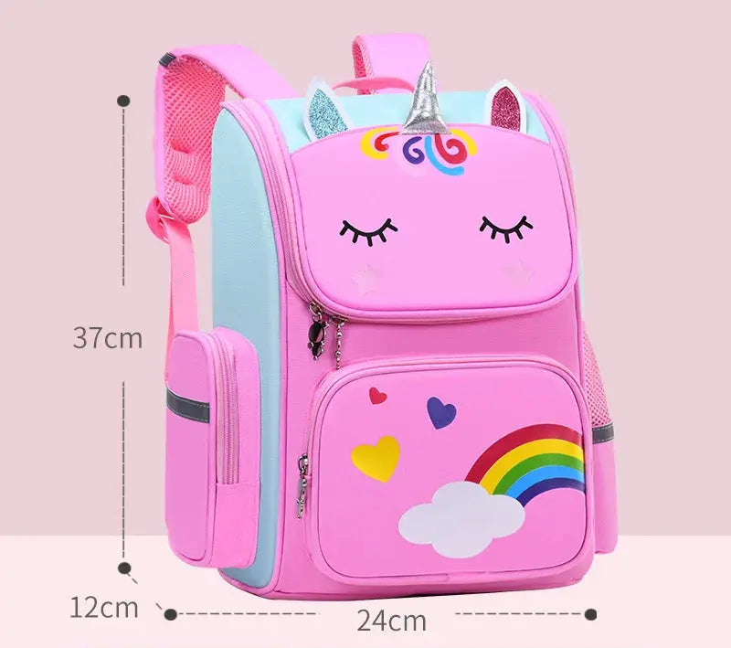 Promotion 2025 Classic Cartoon Primary School Student Backpack Unicorn Ridge Protection Reduce Burden 1-3-6 Grades Space Bag Trikidsworld
