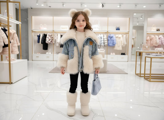 2025 New Winter Jacket Kids Girl Parkas Warm Faux Fur Coat For Girls Children Sequin Winter Clothes Soft Party Baby Girl Coats Trikidsworld