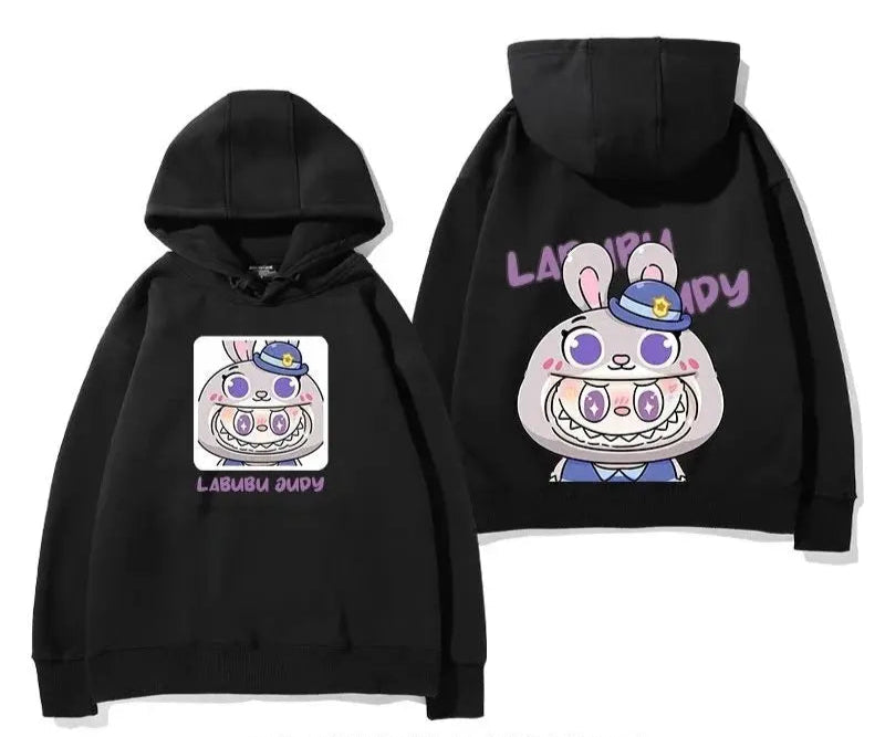 Labub labubu crazy zoo city surrounding hooded sweatshirt children's men and women autumn and winter fashion loose clothes Trikidsworld