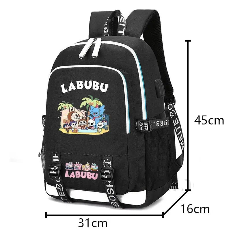 3Pcs/set Cute Backpack Shoulder Bag Pencil Case Boy Girl Teen Student Backpack Schoolbag Women Large Capacity Travel Bag Mochila Trikidsworld