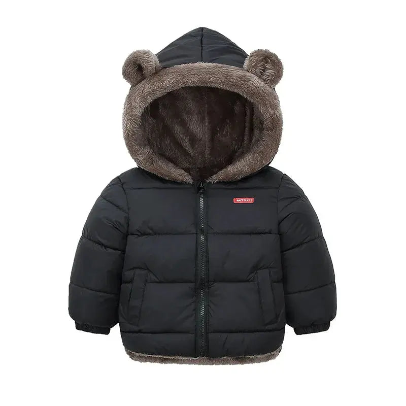 Kids Thick Warm Coats Winter Children's Fleece Hooded Jackets Autumn Cashmere Padded Snowsuit Boys Girls Cotton Outerwear 2-6Y Trikidsworld