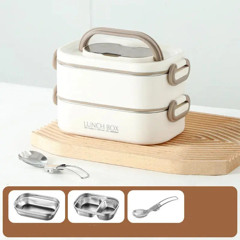 1500ml Double Layers Stainless Steel 304 Thermal Lunch Box With Insulation Bag Leak-Proof Bento Box Adult Student Food Container Trikidsworld