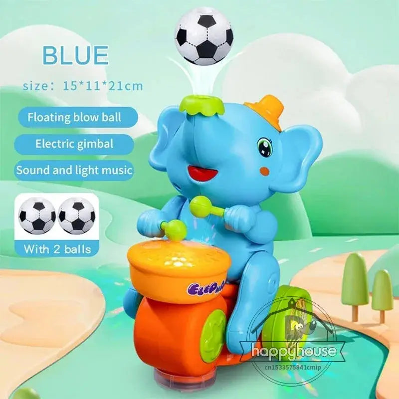 Musical Walking Elephant Drummer Toys for Kid Musical Toy with LED Light Music Sensory Activity Toys Learning Educational Toys Trikidsworld
