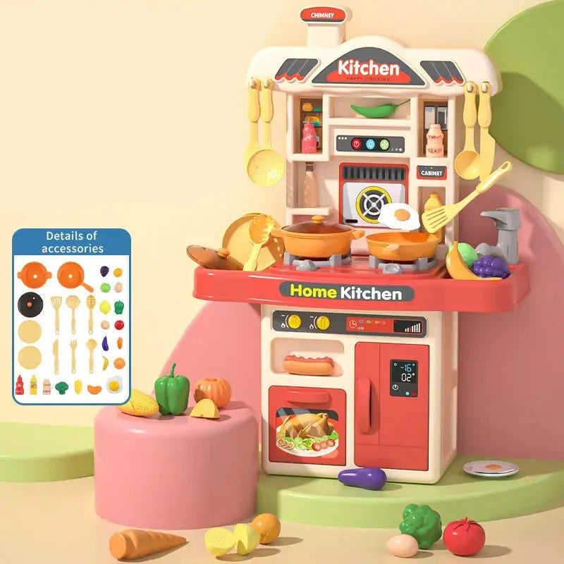 Children's Mini Kitchen Playset – Simulation Utensils & Puzzle Role-Play Toy Trikidsworld