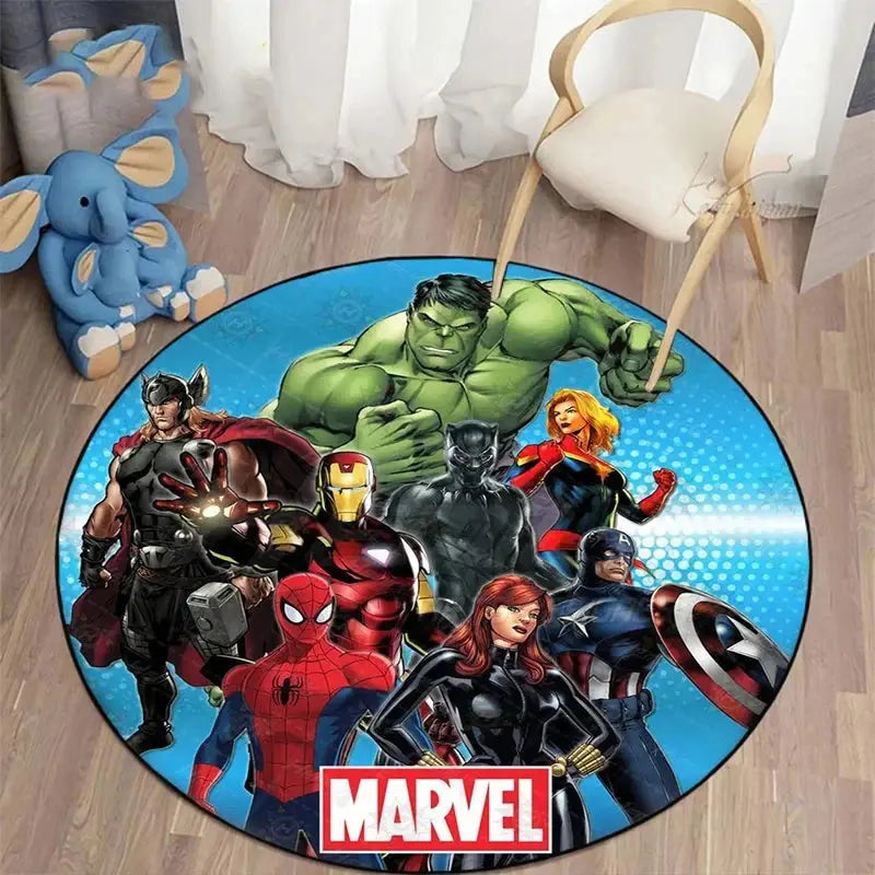 Marvel Round Carpet with Disney Heroes Trikidsworld