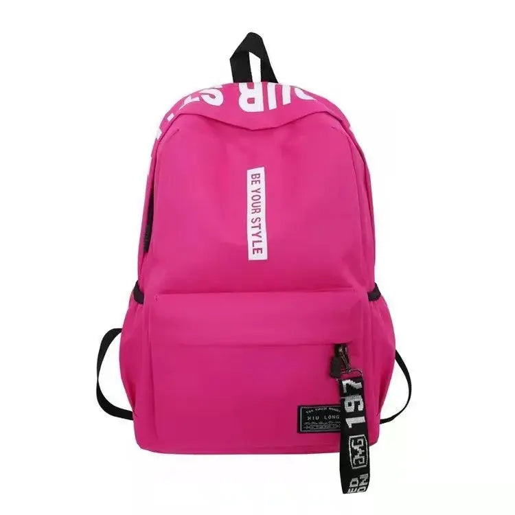 Fashion trend backpack backpack for men and women junior high school high school student bag large capacity korean version of th Trikidsworld