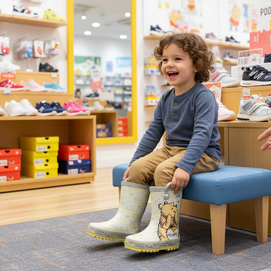 Disney cartoon kids Pooh Rain Boots Student Rain Boots Children's Fashion Shoes Non-Slip shoes Trikidsworld