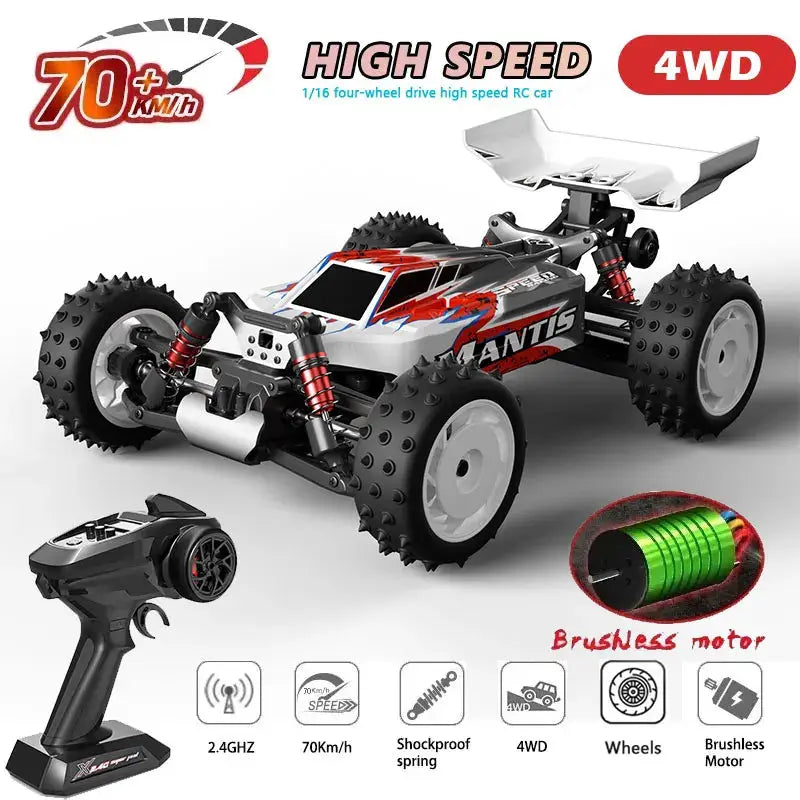 S911PRO 1:16 4WD RC Car 70KM/H or 50KM/H Remote Control Cars High Speed Drift Brushless Monster Truck For Kids VS Wltoys 144001 Trikidsworld