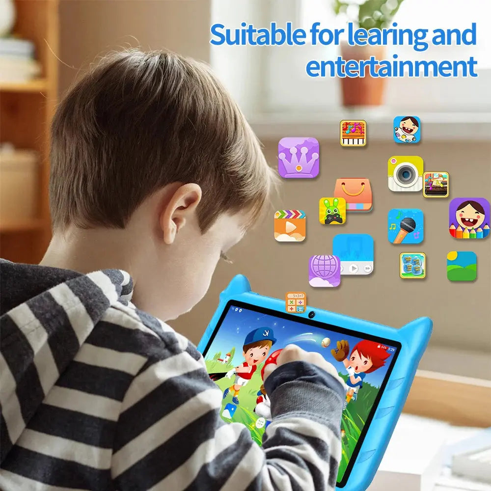 BDF 7" Kids Tablet – Android 13, 4GB+64GB, 1TB Expandable, 5G WiFi, 4000mAh, Dual Trikidsworld