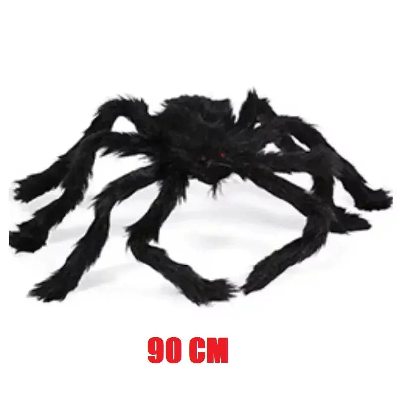 Halloween Big Plush Spider Horror Halloween Decoration Party Prop Outdoor Giant Spider Decor 30-200cm Chamber Prank Black Spider Trikidsworld