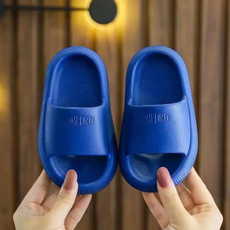 Children Bathroom Slippers Summer Solid Color Anti Slip Soft Sole Kid Slippers 4-10 Years Old Boys and Girls Cute Home Slippers Trikidsworld
