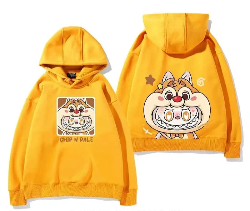 Labub labubu crazy zoo city surrounding hooded sweatshirt children's men and women autumn and winter fashion loose clothes Trikidsworld