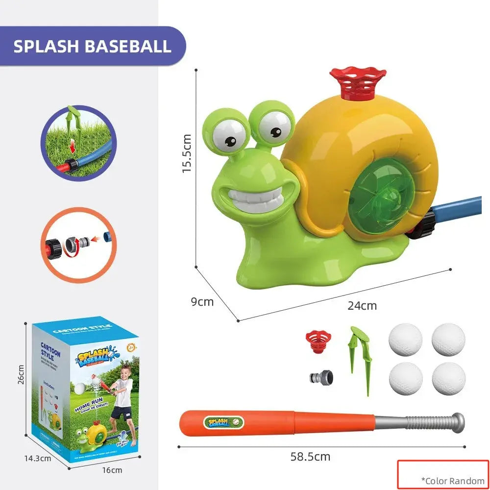 Summer Outdoor Sprinkler Snail with Baseball Spinning Sprinkler Lawn Playing Water Parent Child Interactive Toy Trikidsworld