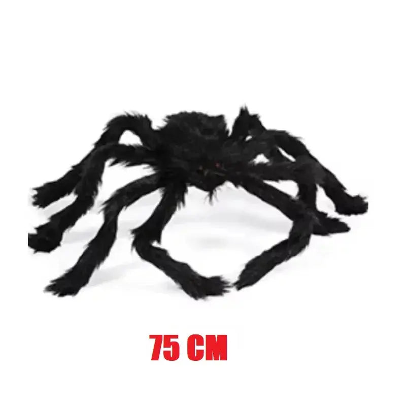 Halloween Big Plush Spider Horror Halloween Decoration Party Prop Outdoor Giant Spider Decor 30-200cm Chamber Prank Black Spider Trikidsworld