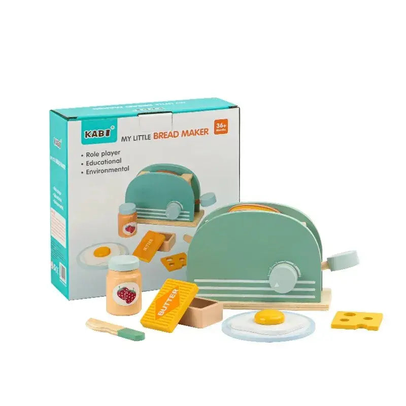 Wooden Toaster Toy for Kids – Pretend Play Breakfast Set Trikidsworld