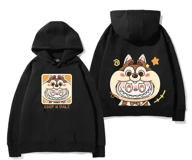 Labub labubu crazy zoo city surrounding hooded sweatshirt children's men and women autumn and winter fashion loose clothes Trikidsworld
