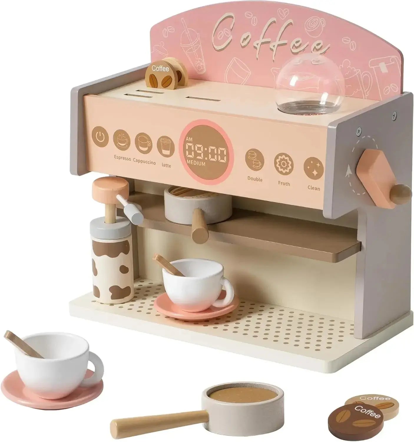 Robud Wooden Coffee Maker Playset for Kids Trikidsworld