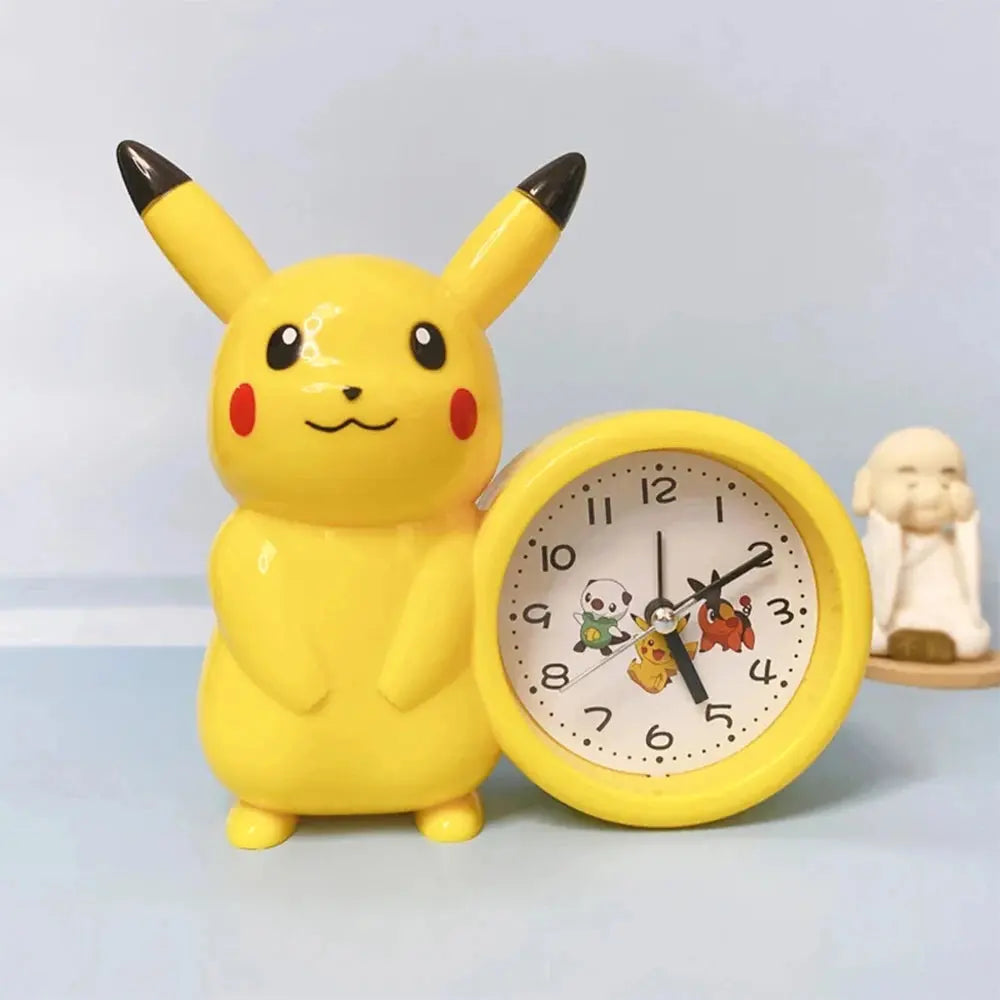 Anime Pokemon Pikachu Figures Clock Catoon Kawaii Model Action Decoration Toy Children Alarm Pointer Watch Student Kids Gift Trikidsworld