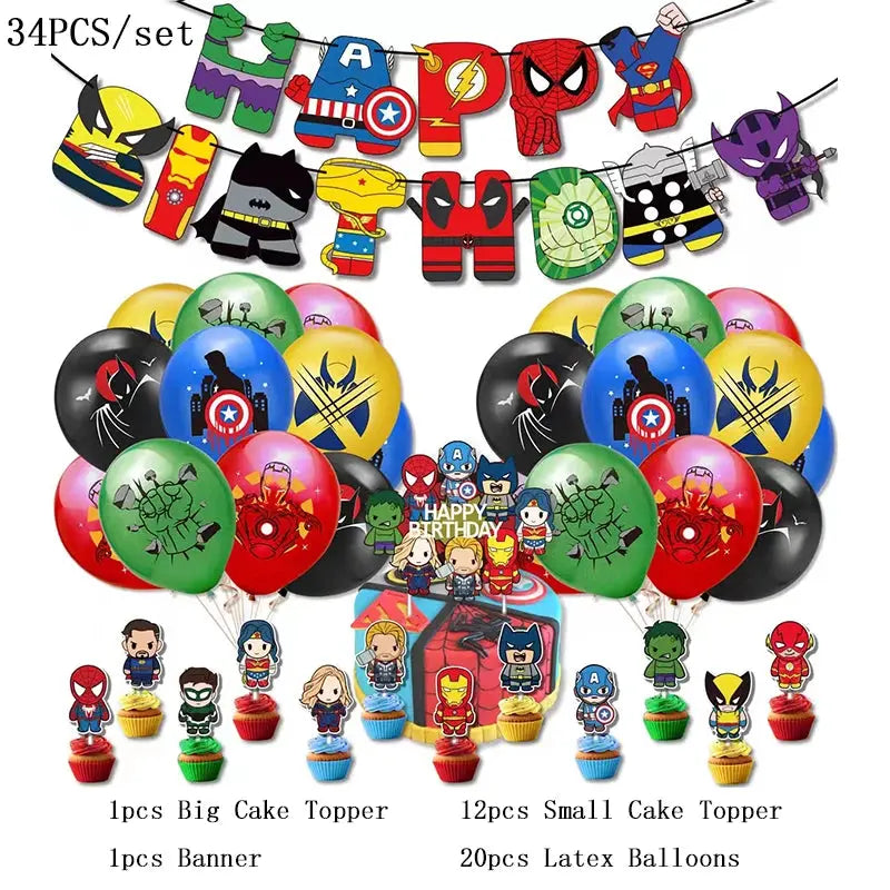 Kids Avengers Marvel Birthday Party Decoration Trikidsworld