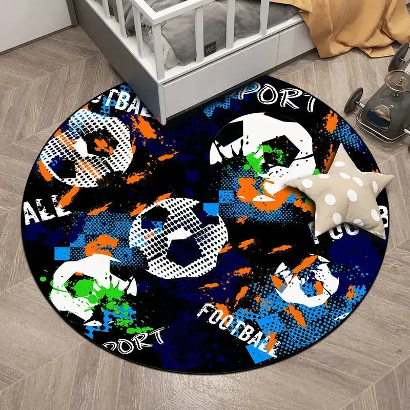 Soccer Round Carpet for Home Decor Trikidsworld